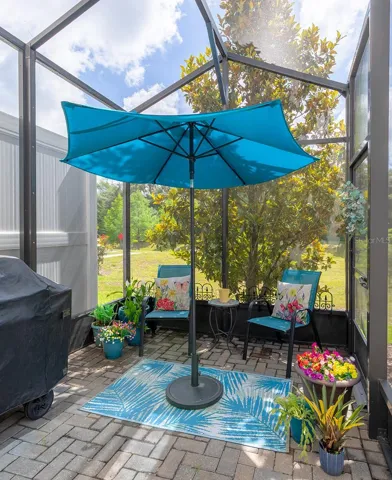 Cheerful screened porch