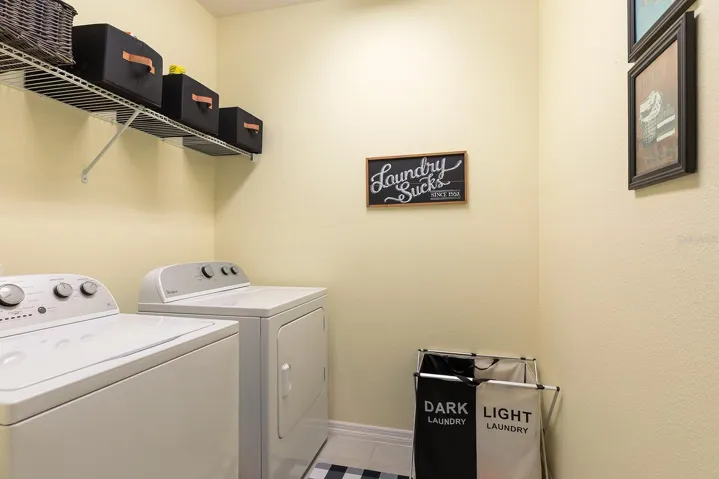 Bright laundry room