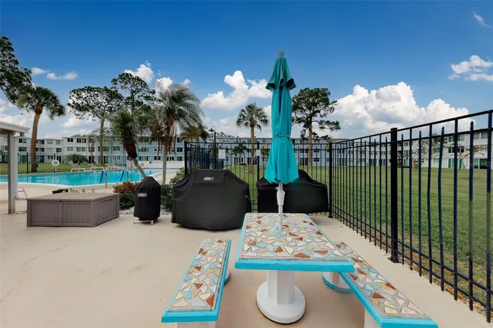 pool  and grill area