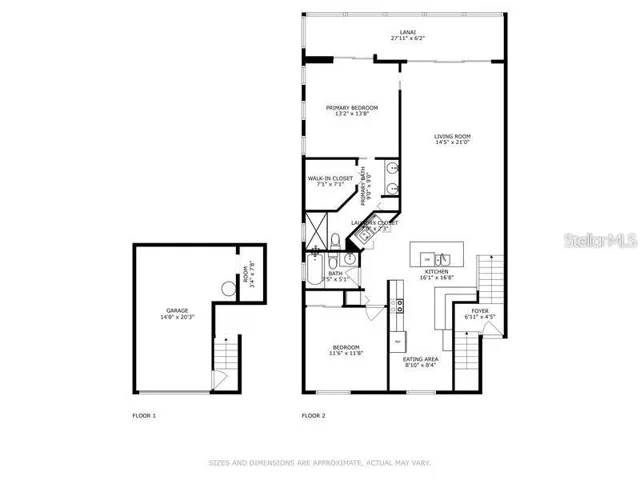 Overall floorplan - garage and living area