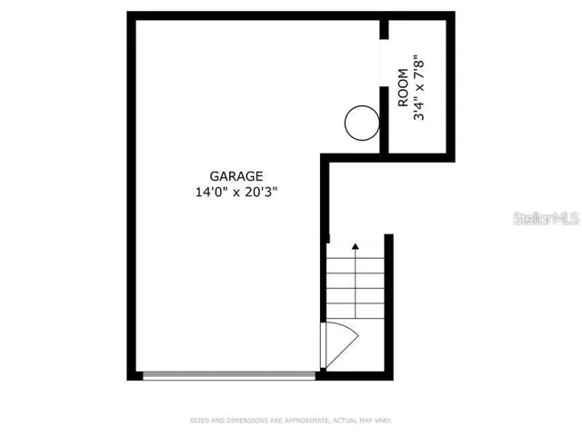 Garage floorplan - on ground floor