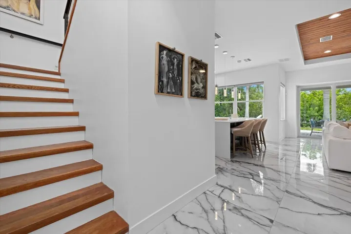 Foyer with stairs to the second floor