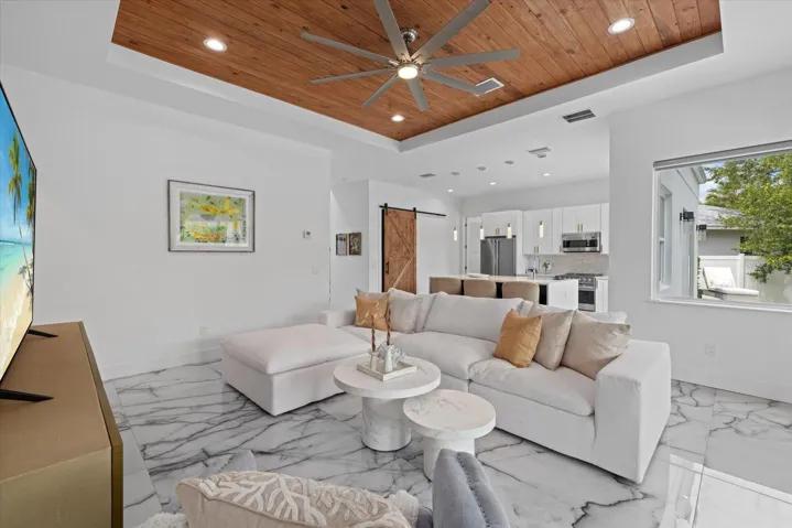 Kitchen open to the living room