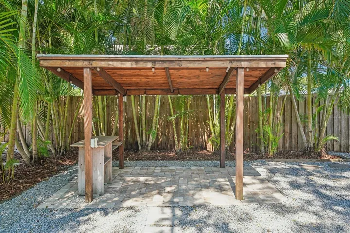 Covered barbeque area