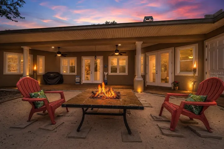 Virtually Staged Twilight Fire Pit