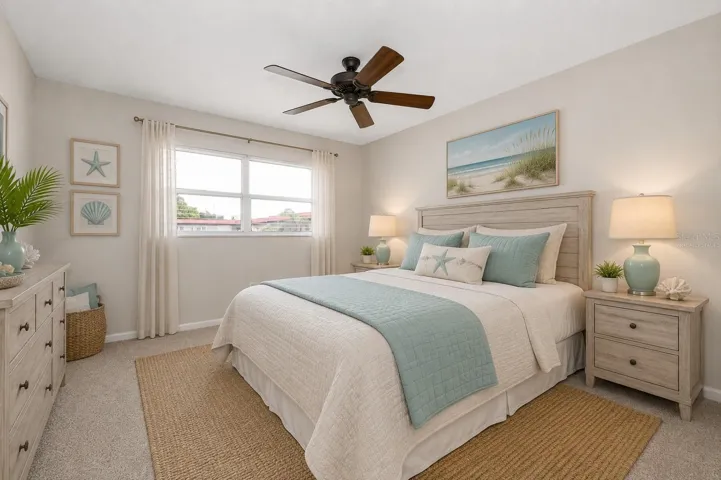 Second bedroom- virtually staged