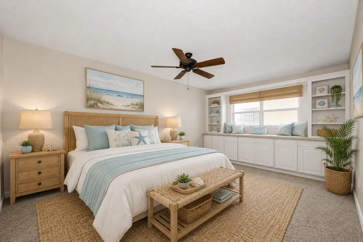 Primary bedroom - virtual staged