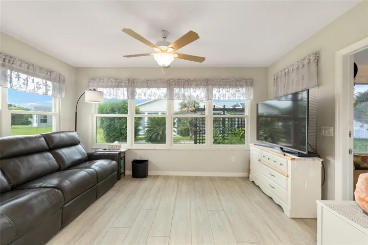 Florida Room with Ceiling Fan