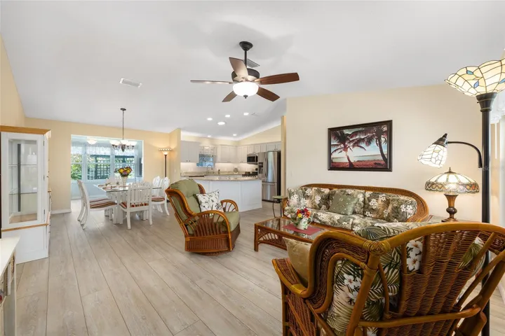 Living Room with Ceiling Fan