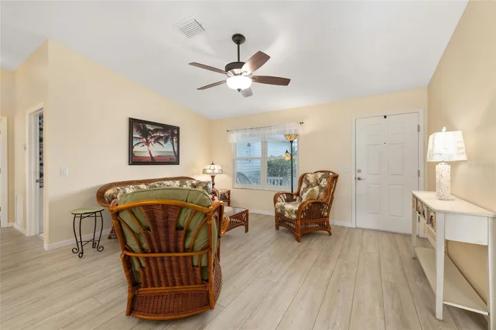 Living Room with Window to Front Porch