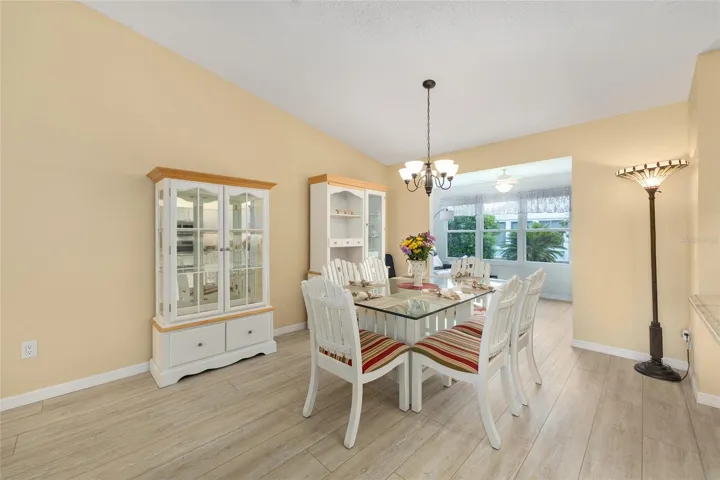 Dining Room with Chandelier