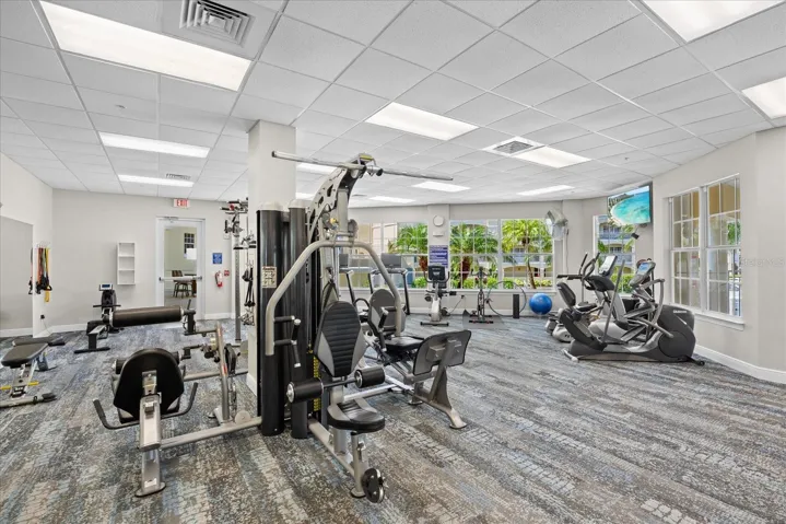 Well equipped fitness center