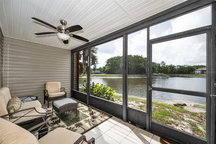 Relax in the screened covered lanai