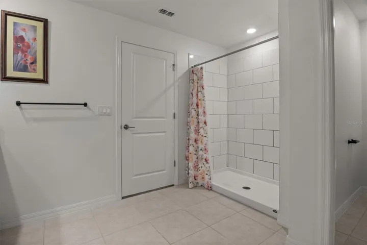 Large walk-in shower