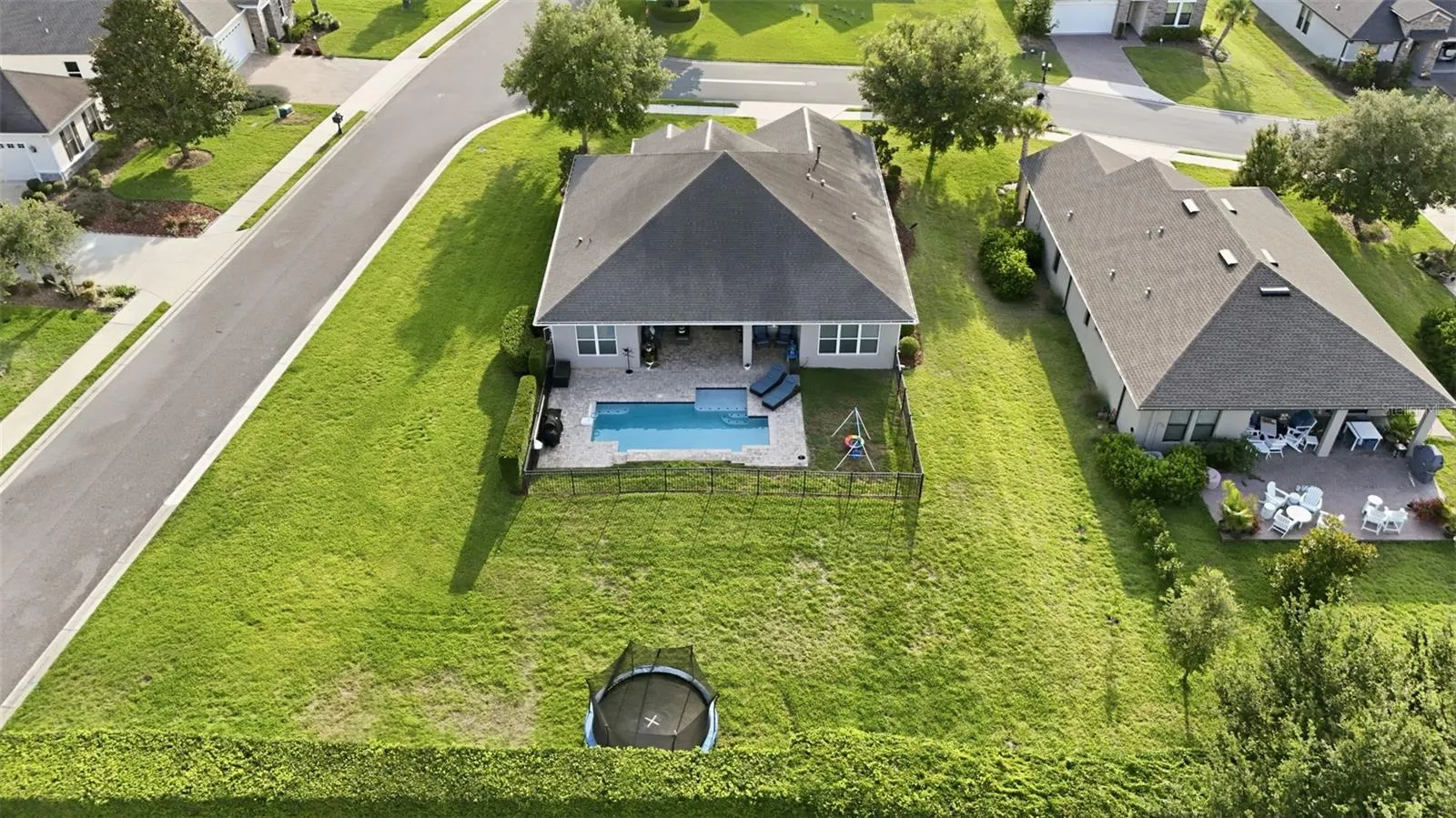Corner lot location offering space and privacy