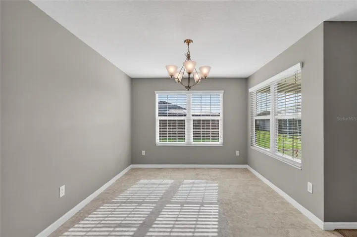 Spacious dining area