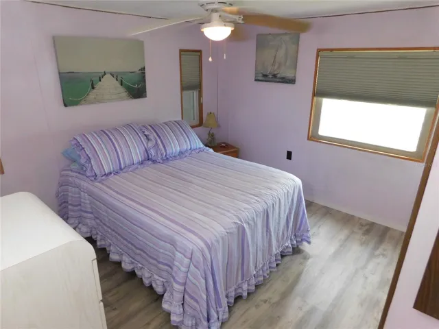 Primary bedroom is in back of home.