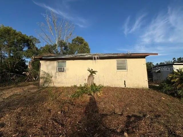Concrete Block garage with brand new roof