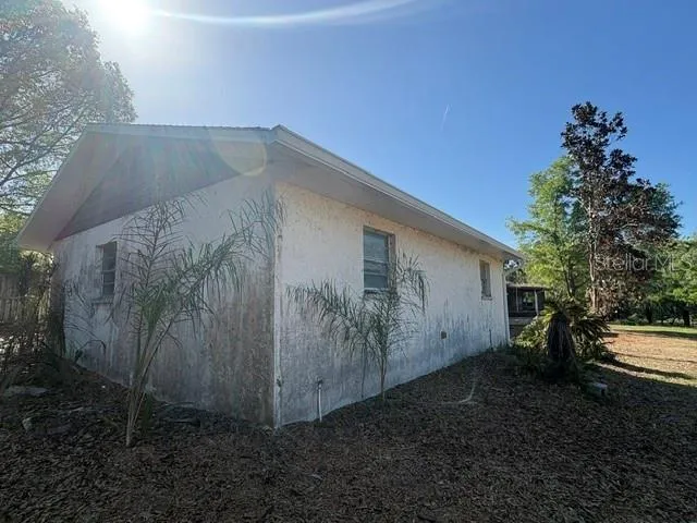 Concrete Block garage with brand new roof