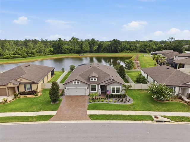 Aerial view of the lot