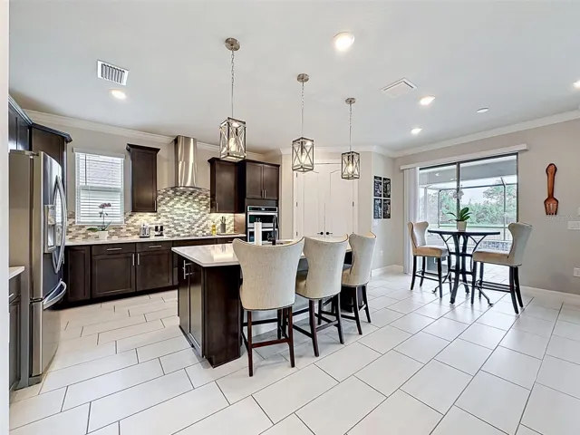 Open concept kitchen with breakfast nook