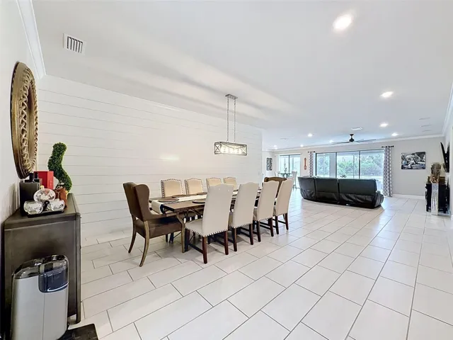 View of the dining and living room