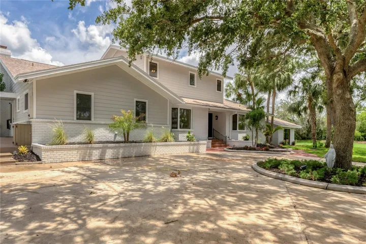 View from circle driveway