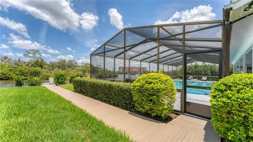 Landscaped yard