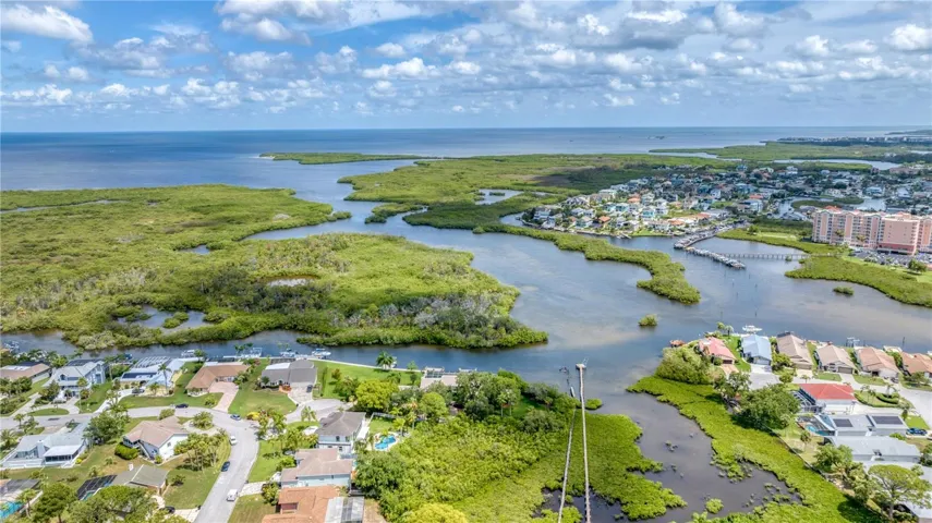 Aerial view of property looking west towards Gulf