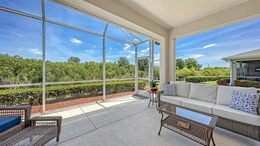 extended lanai with POND AND PRESERVE VIEW!