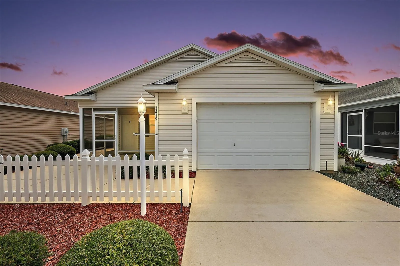Twilight Front Elevation