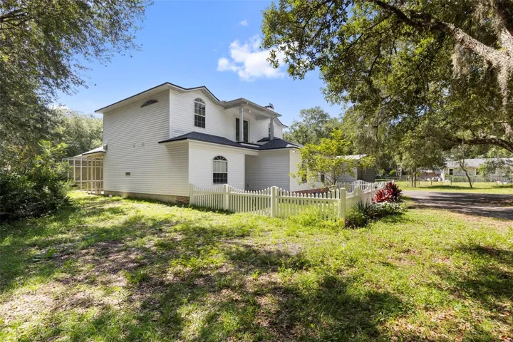 Side view of the home