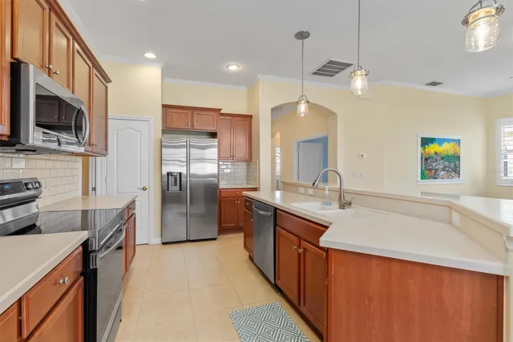Pantry at far end.