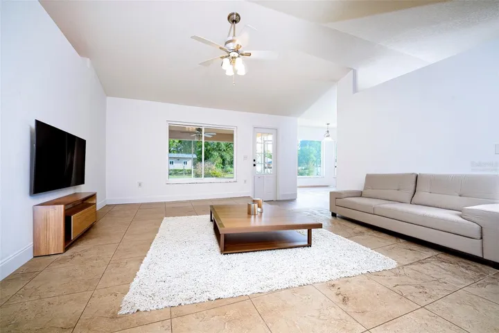 Living room virtually staged