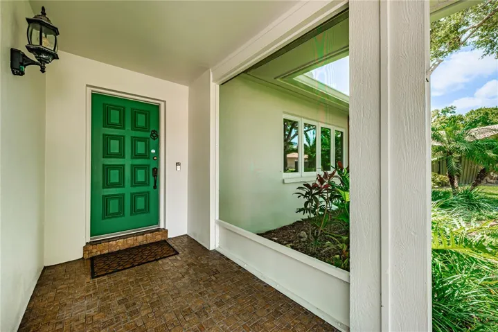 Enclosed porch at front door