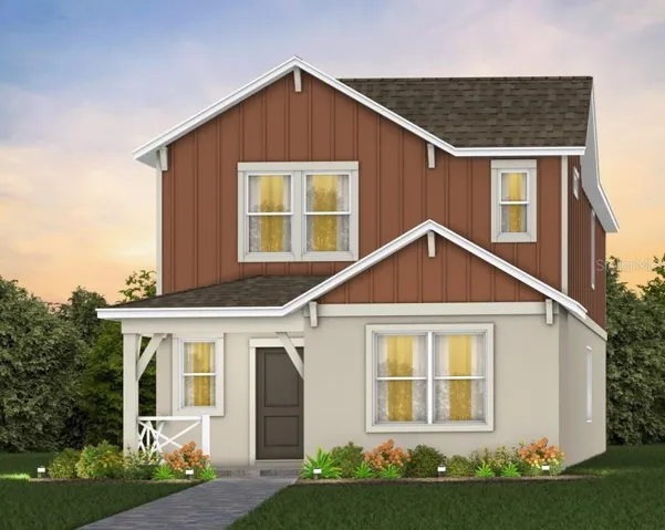Exterior Design. Artistic rendering for this new construction home. Pictures are for illustrative purposes only. Elevations, colors and options may vary.
