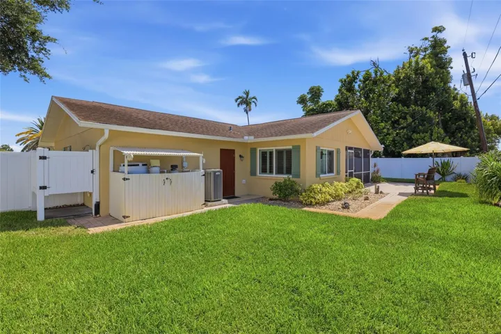 Rear of property