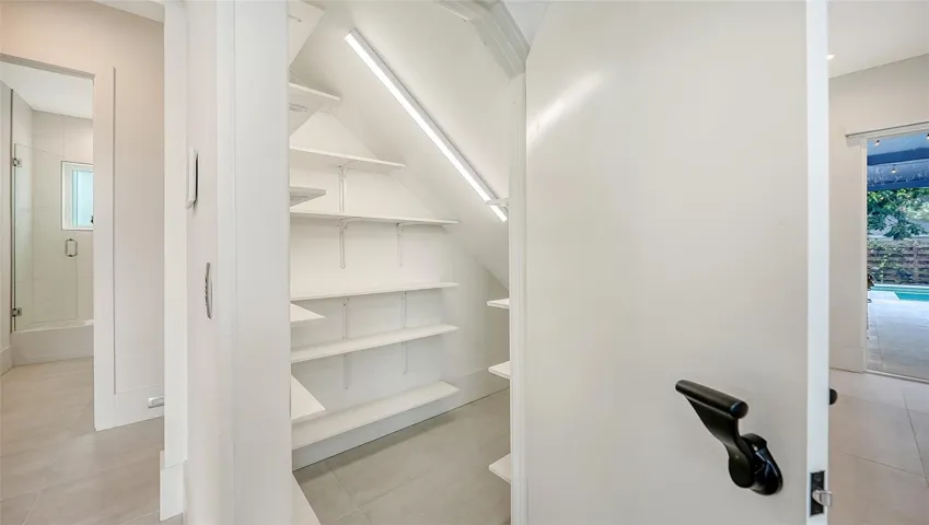 Under stairs pantry/storage