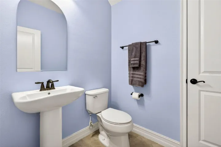 First floor half bath.