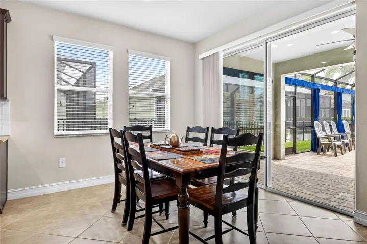 Dining area comfortably sits up to 8-10