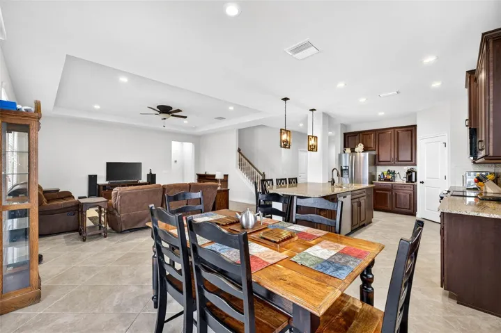 Dining area looking toward kitchen.