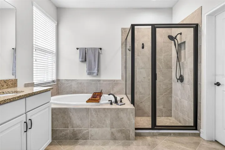 Soaking tub AND shower.