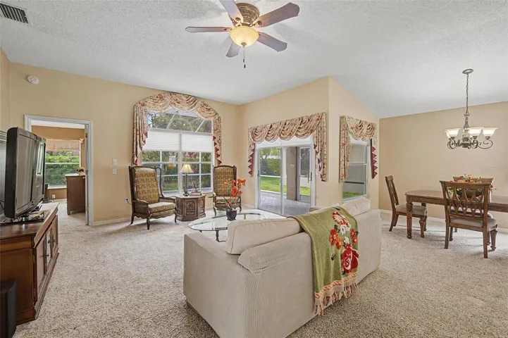 Family room provides great natural light