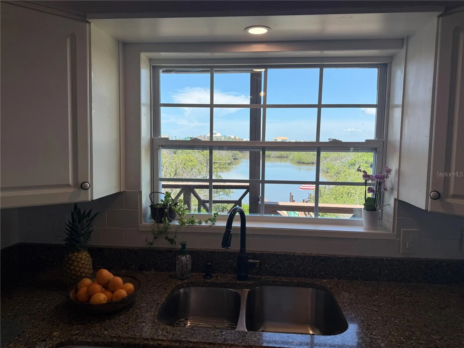 View of the water from the kitchen window