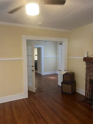Living room leads to dining area