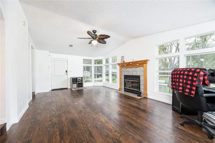 Spacious living area overlooking property