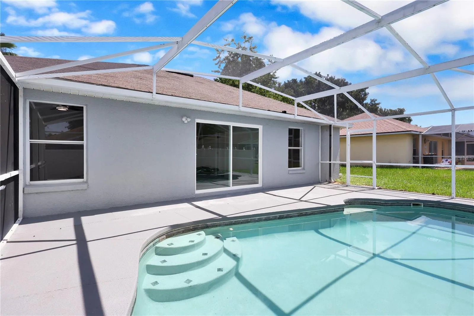 Screened private pool