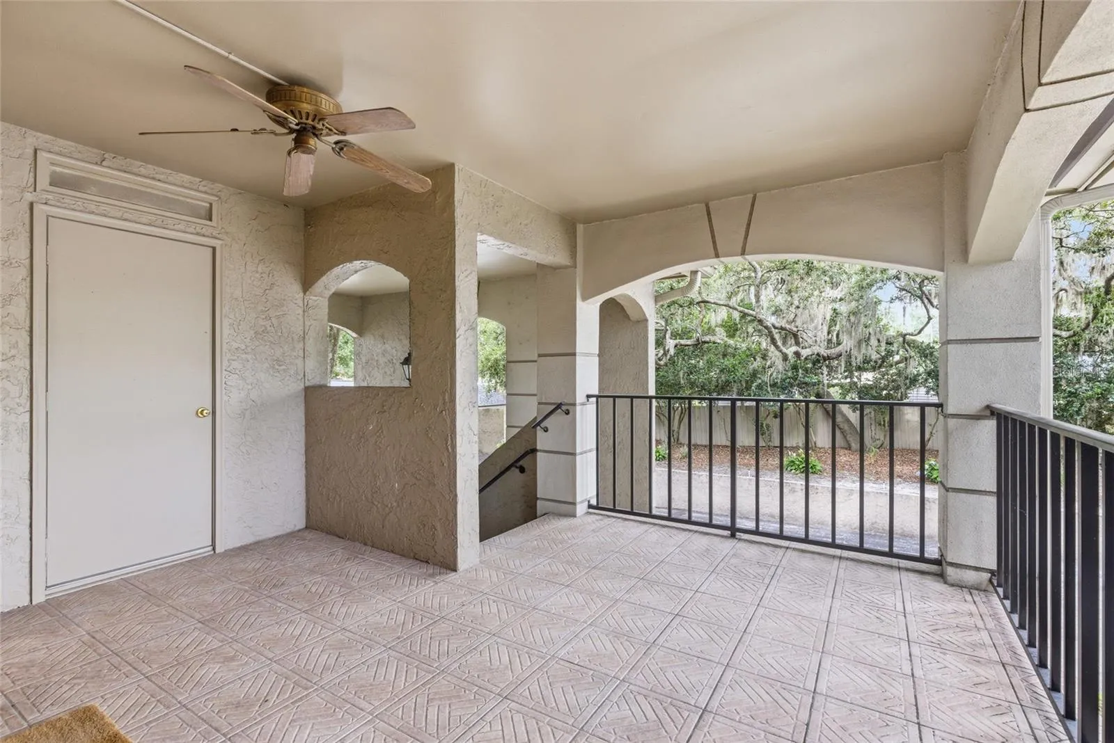 Front porch provides a nice place to relax and enjoy your favorite beverage.