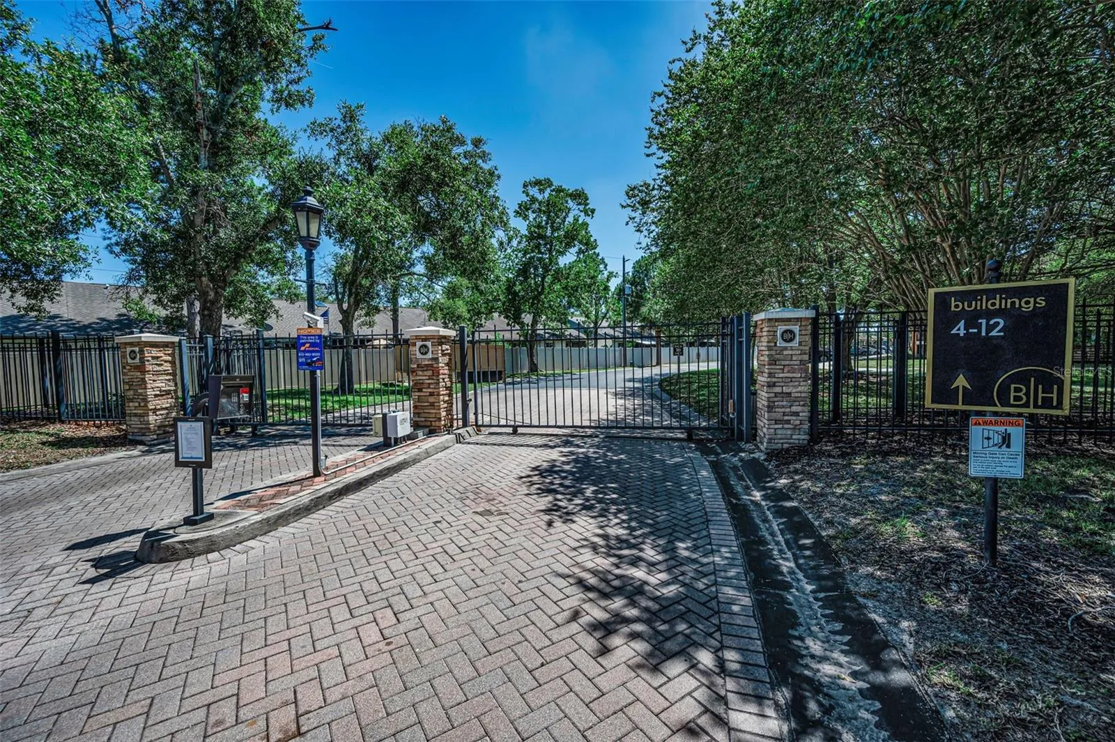 TWO gated entry ways