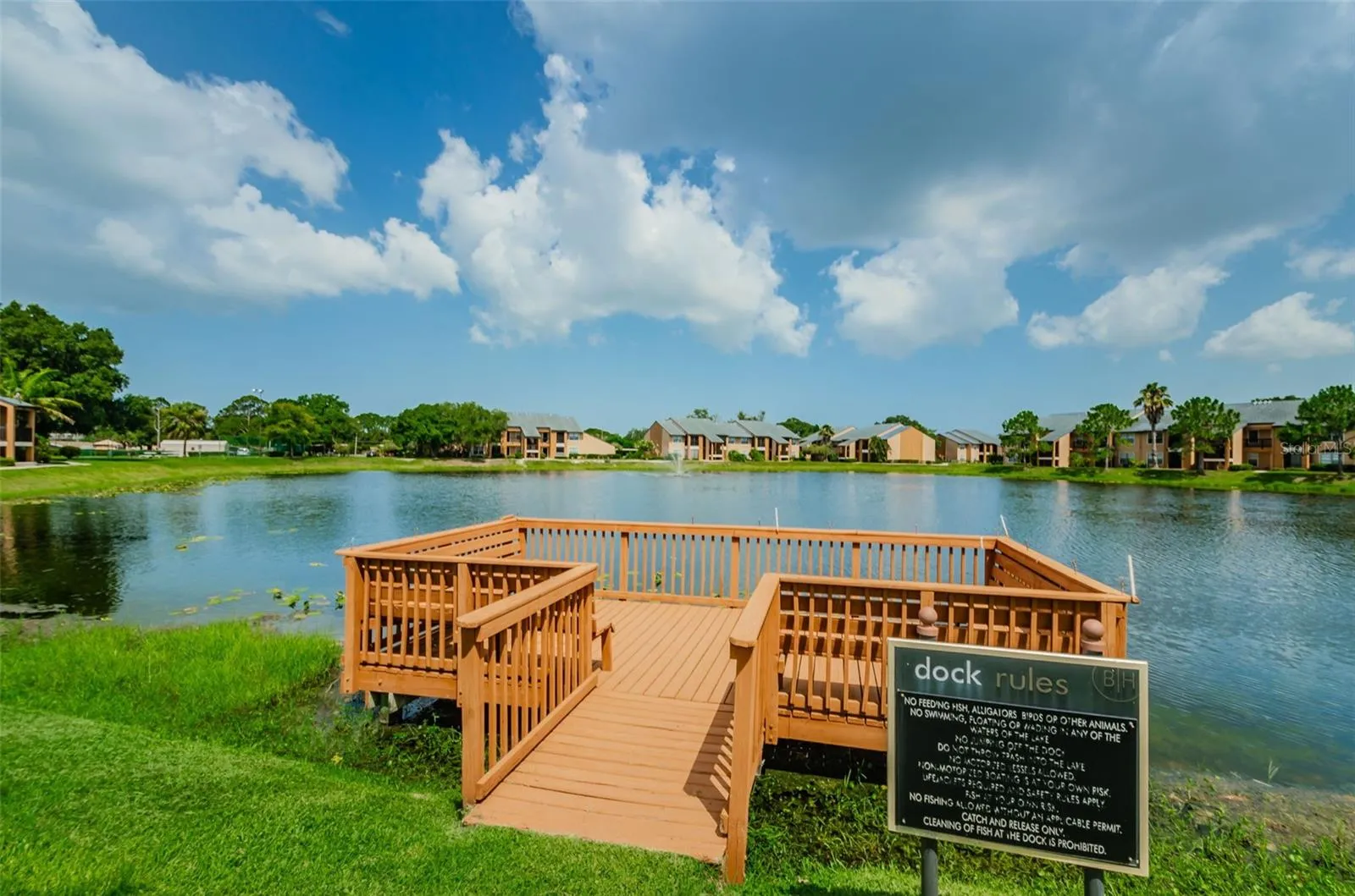 Fishing dock for STOCKED lake-fishing encouraged!